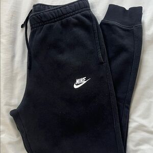 Nike Men’s Black Sweatpants with White Logo